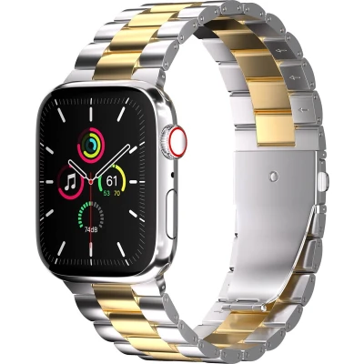 Afbeelding van imoshion Stalen bandje voor de Apple Watch Series 1 t/m 10 / SE Ultra (2) (44/45/46/49 mm) Zilver Goud