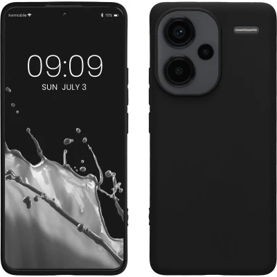 Afbeelding van kwmobile telefoonhoesje geschikt voor Xiaomi Redmi Note 13 Pro+ 5G / Pro Plus Hoesje smartphone Back cover in mat zwart