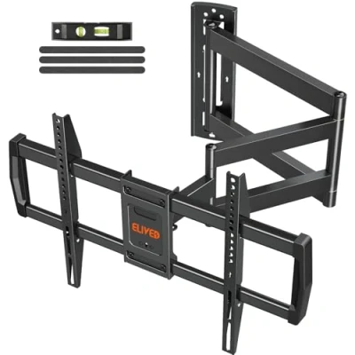 Afbeelding van ELIVED EV3037 TV muurbeugel met 762 mm lange scharnierarm, voor de meeste tv&#039;s van 42 tot 75 inch, draaibaar, belastbaar 45 kg, VESA 600 x 400