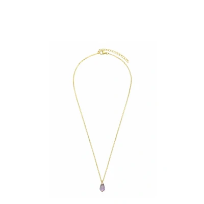 Afbeelding van Lucardi CHIC Ketting goldcoloured/purple, Dames, Maat: One Size, Gold/coloured/purple