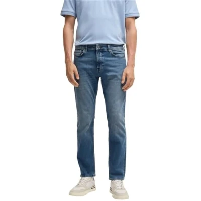 Image de BOSS Hommes Delaware BO Jean Slim en Denim Stretch Confortable Bleu foncé, Moyen427, 32W / 30L