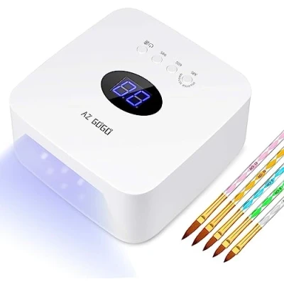 Afbeelding van AZ GOGO Draadloze uv /led nagellamp, oplaadbaar, multifunctioneel, led nagellamp voor gelnagellak, thuis en woonkamer