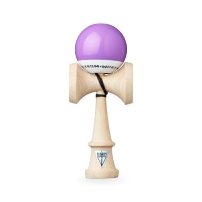 Afbeelding van KROM Kendama POP LOL Violet houten bilboquet voor beginners en gevorderden behendigheidsspel buiten binnen speelgoed van hout met touw, bal