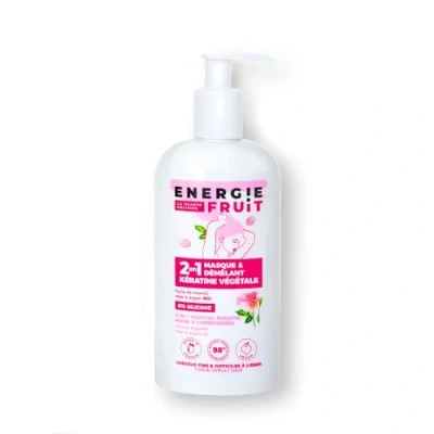 Afbeelding van Energie Fruit 2in1 Ontwarrend Masker Plantaardige Keratine met Monoï, Roos en Arganolie 300 ml