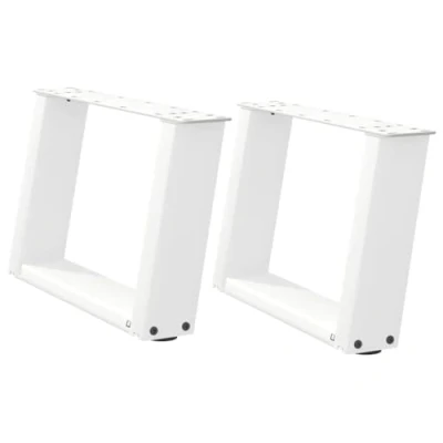 Afbeelding van vidaXL Salontafelpoten 2 st U vormig 40x(30 31) cm staal wit