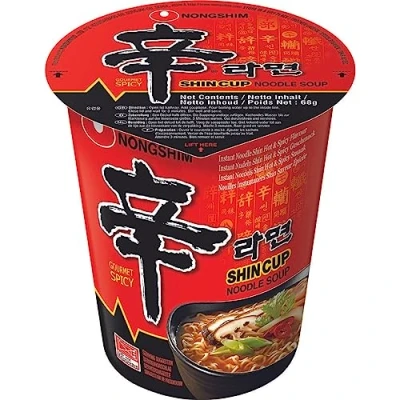 Afbeelding van Nongshim Instant Cup Noedels Shin 12x67gr 60.00 g