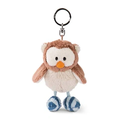 Afbeelding van NICI Sleutelhanger Oscar uil met draaibare kop, 10 cm, 46090, bruin