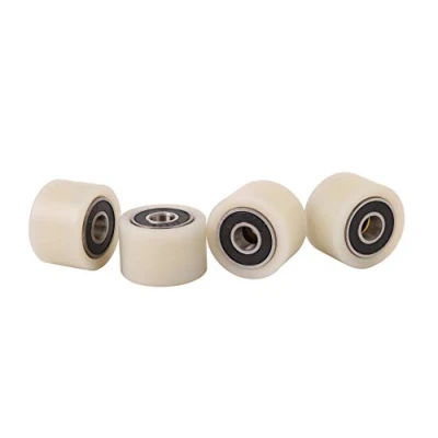Afbeelding van 4 stuks polyamide nylon wielen met een diameter van 30 mm, 20 mm breed, 8 dik, nauwkeurig bewerkt