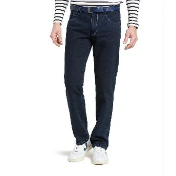 Afbeelding van Meyer Jeans Broek Diego Donkerblauw maat 28 met Regular fit Pasvorm Stretch Suitable Herenkleding