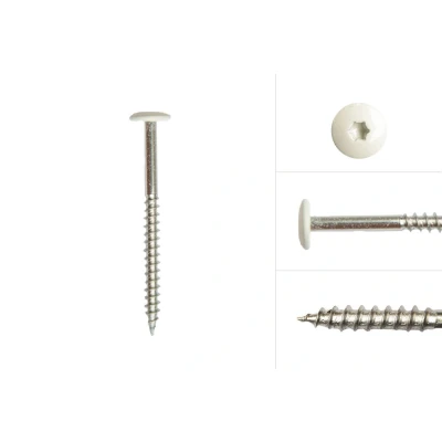 Afbeelding van Wovar Kleurkopschroeven Wit rvs 4.8 x 50 mm Doos 100 Stuks