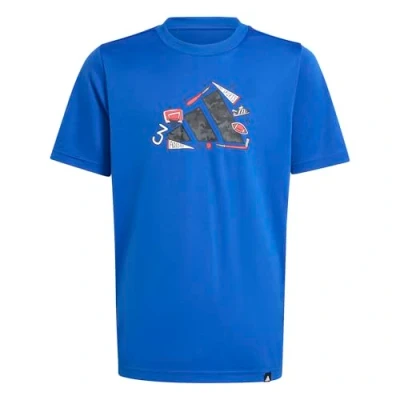 Afbeelding van adidas Mixte enfant CLIMACOOL CAMO GRAPHIC T SHIRT JUNIOR, team royal blue, 11 12 Years