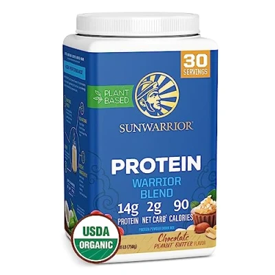 Afbeelding van Sunwarrior Warrior Blend Biologische Proteine Chocolate Peanut Butter 750 Gram