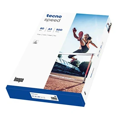 Afbeelding van inapa tecno speed, Universeel, A3 (297x420 mm), 500 vel, 80 g/m², Wit, EU Ecolabel