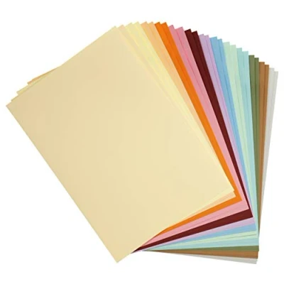 Afbeelding van Clairefontaine 975299C Maya papier, 28 vellen, glad tekenpapier, pastelgesorteerd, A4, 21 x 29,7 cm, 185 g, ideaal voor tekenen en creatieve activiteiten