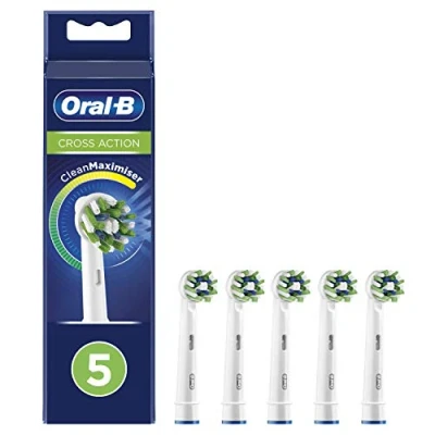 Afbeelding van Oral B CrossAction Opzetborstel Met CleanMaximiser technologie, Verpakking Van 5 Stuks