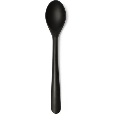 Afbeelding van Bestek van C PLA Dessertlepels Zwart CPLA &quot;Folia&quot; Extra Stevig 145mm Herbruikbaar