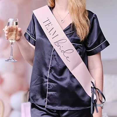 Afbeelding van Ginger Ray Sjerp Team Bride roze zwart (6 stuks)