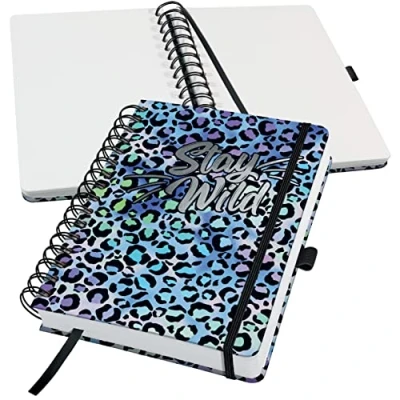 Afbeelding van Sigel Jolie Blue Leo Love JN652 Notitieblok met spiraalrug Blanco Blauw, Lila, Zwart Aantal paginas: 240 DIN A5