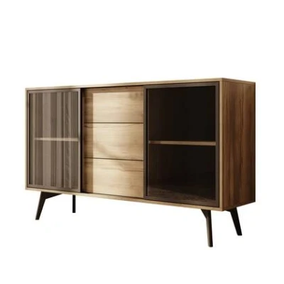 Afbeelding van Meubella Spa Dressoir Eiken 144x39x85 cm