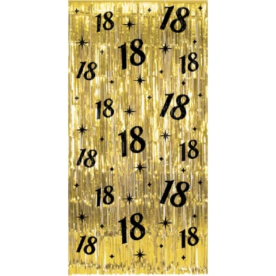 Afbeelding van Deurgordijn 18 Jaar Goud Zwart Classy 100x200cm per stuk