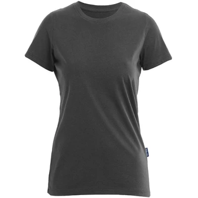 Afbeelding van Damesshirt &#039;Luxury Roundneck Tee&#039; met korte mouwen Dark Grey S