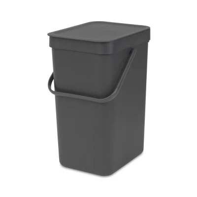 Afbeelding van Brabantia Afvalemmer Sort &amp; Go 12 liter grijs