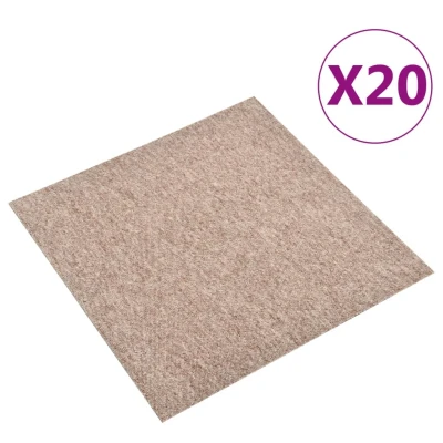 Afbeelding van Tapijttegels 20 st 5 m² 50x50 cm beige