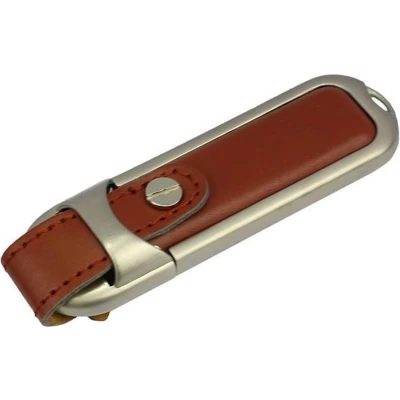 Afbeelding van Ulticool USB stick van echt leer, bruin, 16 GB