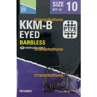 Afbeelding van Preston KKM B Eyed Barbless (10 pcs) Maat : 10