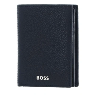 Afbeelding van HUGO BOSS Leren Portemonnee Classic Grained Wallet Navy Donkerblauw