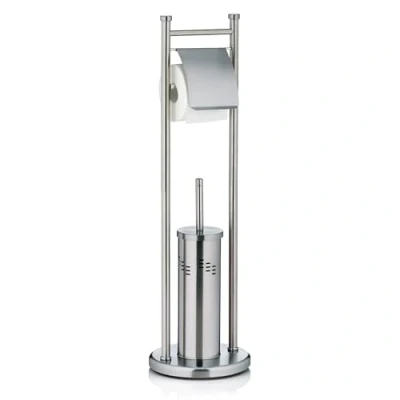 Afbeelding van Swing Toiletrol en wc borstel Houder Zilver Kela