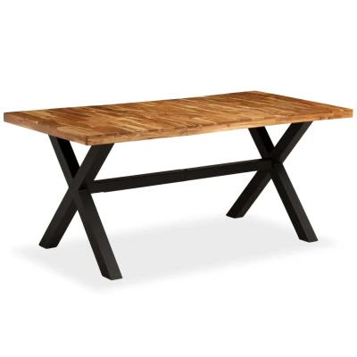 Afbeelding van Eettafel 180x90x76 cm massief acacia en mangohout