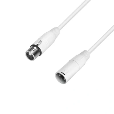 Afbeelding van Adam Hall K4 MMF 0100 SNOW XLR Verbindingskabel [1x stekker 1x bus] 1.00 m Wit