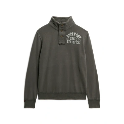 Afbeelding van Superdry Vintage Athletic Sweater, Heren, Maat: Small, Washed black