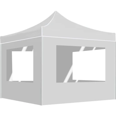 Afbeelding van Partytent inklapbaar met wanden 2x2 m aluminium wit