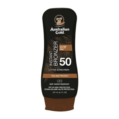 Afbeelding van Australian Gold Zonnebrand SPF 50 met bronzer Zonnebrandcrème 237 ml