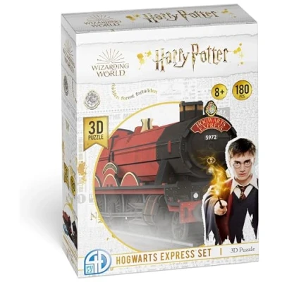 Afbeelding van Asmodee CubicFun, Harry Potter, Zweinstein express, bouwset, 3D puzzel, 180 stukjes, vanaf 8 jaar, 150 minuten