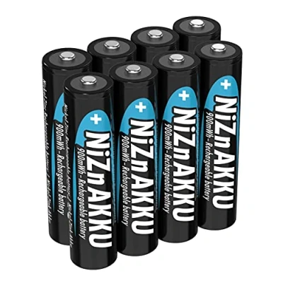 Afbeelding van ANSMANN 8 x 1,6 V 550 mAh (900 mWh) nikkel zink AAA batterijen, vervangt 1,5 wegwerpbatterijen