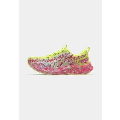Afbeelding van Asics Noosa TRI 16 Hardloopschoenen voor op de weg, Dames, Maat: 36, Lucid yellow/bright rose Textiel/ synthetisch