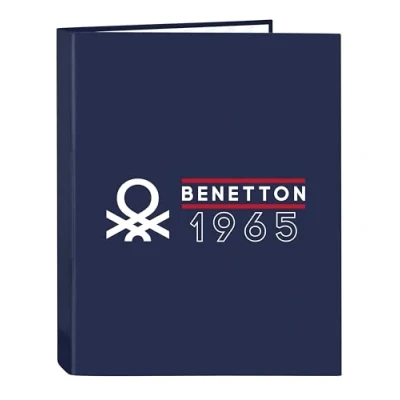 Afbeelding van Ringmap Benetton Varsity Marineblauw A4 26.5 x 33 4 cm