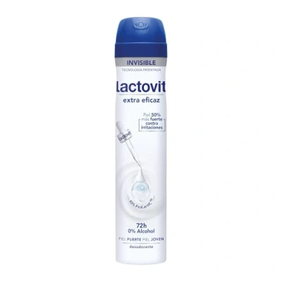 Afbeelding van Lactovit Extra effectieve deodorant met microcapsules Protect, 0% alcohol, anti irritatie en werkzaamheid 48 uur 200 ml