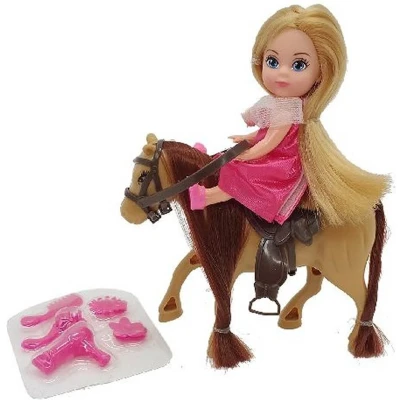 Afbeelding van Basic Calleigh Mini Paard Met Pop + Accessoires Assorti