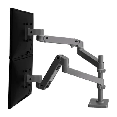 Afbeelding van Ergotron LX PRO ARM DUAL DISPLAY STACKING darkgrey (Tabel, 27&quot;), Monitorsteun, Grijs