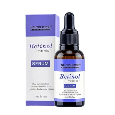 Afbeelding van Neutriherbs Retinol gezichtsserum, anti aging serum, gladde rimpels en fijne lijntjes, herstellend antioxidant gezichtsserum met hyaluronzuur