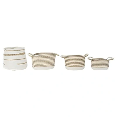 Afbeelding van Basket spelset DKD Home Decor 36 x 34 cm Boho (4 Onderdelen)