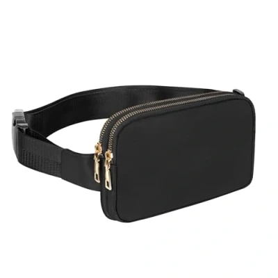 Afbeelding van Geestock heuptas voor dames, zwart, modieus, wandelen, hardlopen, winkelen, festivals, reizen, fietsen, Zwart 01, Schoudertas