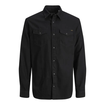 Afbeelding van Jack &amp; Jones Jjesheridan L S NOOS Overhemd, Heren, Maat: XXL, Black denim