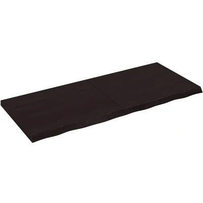 Afbeelding van vidaXL Wastafelblad 120x50x4 cm behandeld massief hout donkergrijs