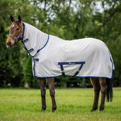 Afbeelding van Bucas Freedom Fly Sheet Full Neck Silver 155/206