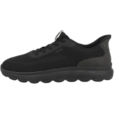 Afbeelding van Geox Spherica PLUS Sneakers laag, Heren, Maat: 44, Black Textiel/ synthetisch